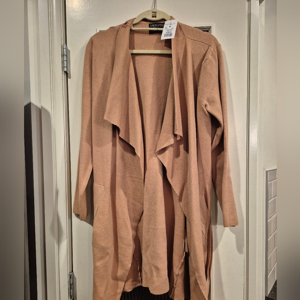 Twelfth Love Women's Cardigan in Tan